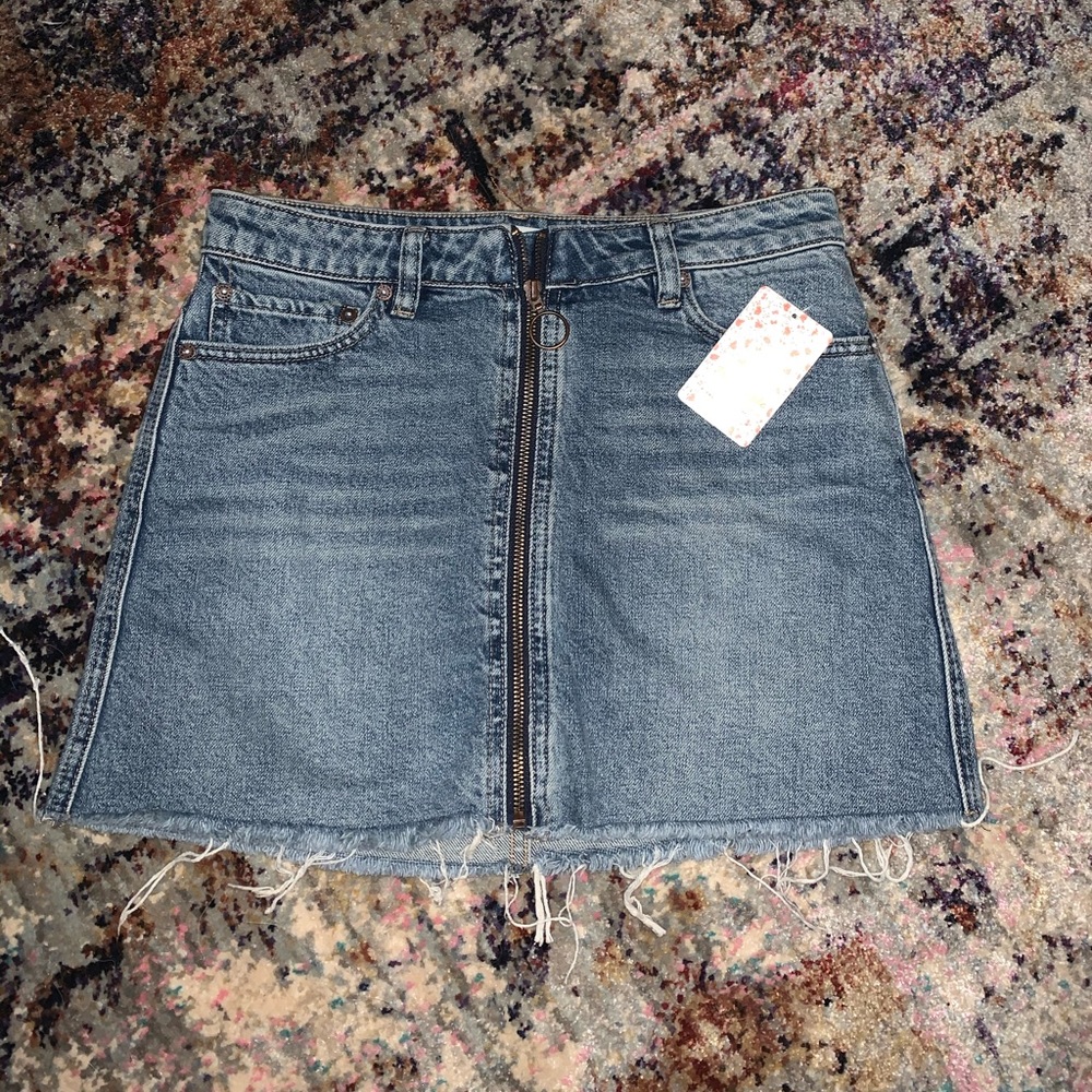 Free People Denim Mini Skirt